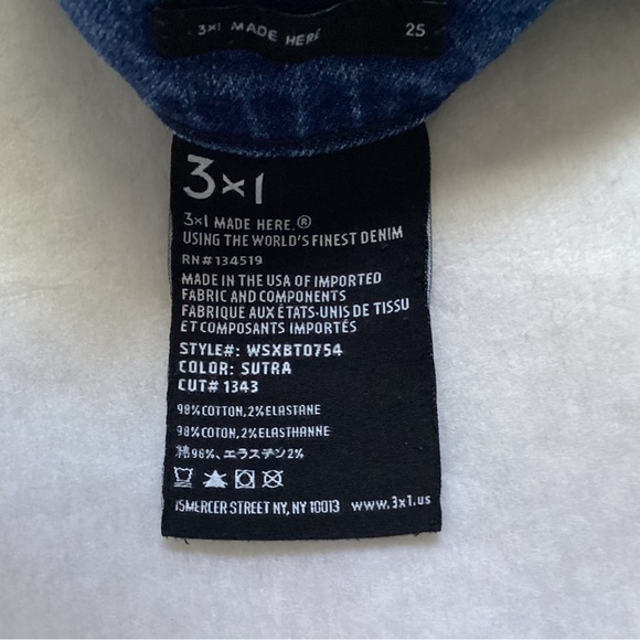 3x1 NYC High Rise Long Jean Shorts, Size 25 - Picture 3 of 6